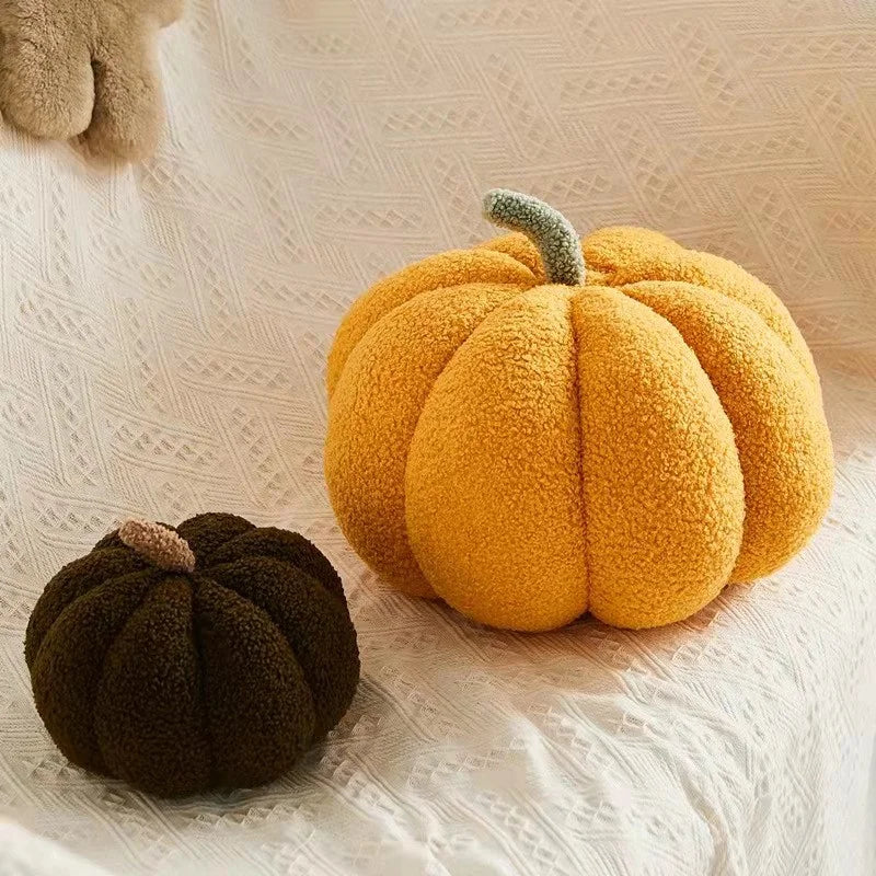 Kürbis Plüschkissen | 3D Kürbis Dekokissen | Herbst Sofakissen & Schlafzimmerkissen Kaufschwan®
