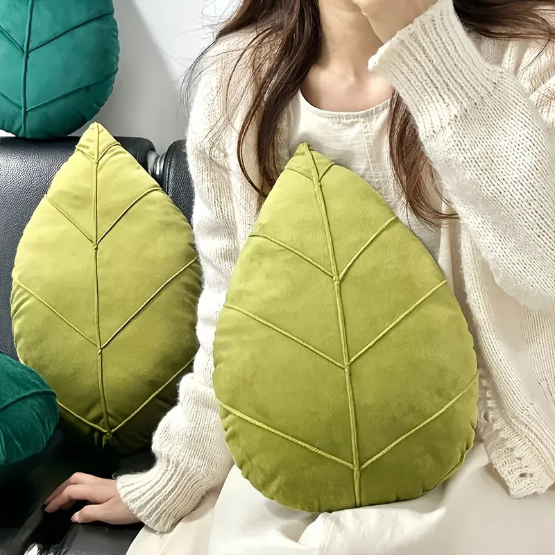 Kristall Ultra Weiches Grünes Blatt Kissen | Dekoratives Blattförmiges Kissen | Valentinstag & Festliche Wohn-Dekoration Kaufschwan®