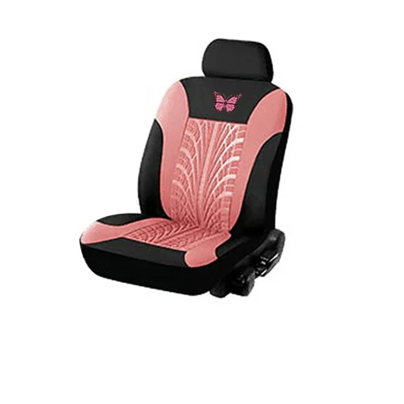 Universelles Autositzbezüge-Set – Vollständiges Set mit eleganter Schmetterlingsstickerei für Auto, SUV, Van & LKW