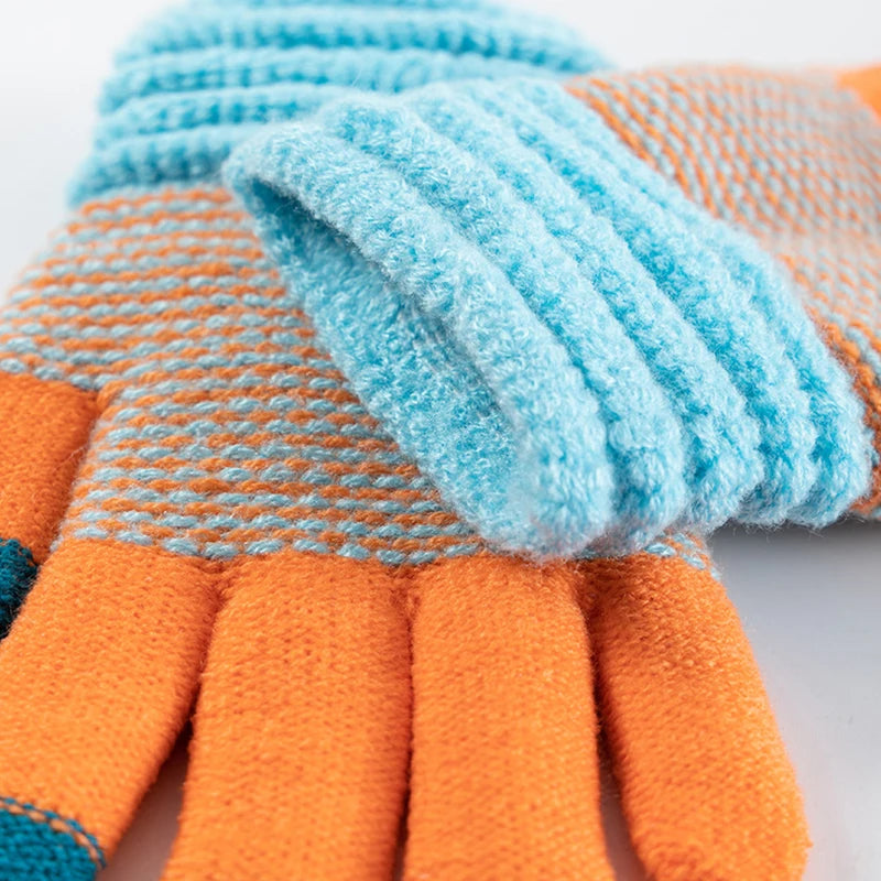 Damen Kaschmir Optik Strickhandschuhe – Warme Winterhandschuhe mit Touchscreen | Verdickte Vollfinger Handschuhe für Herbst & Winter Kaufschwan®
