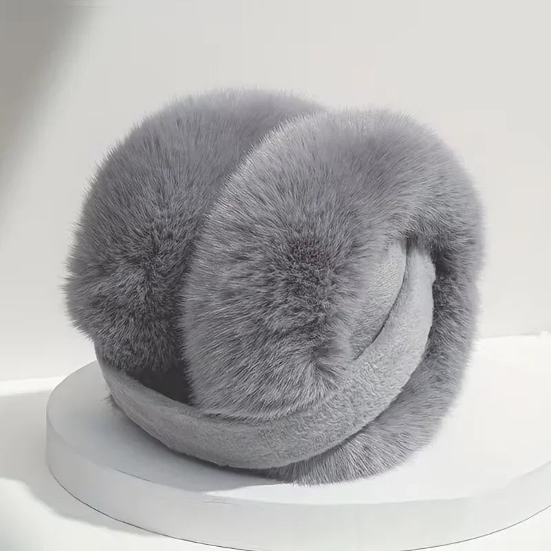 Weiche Plüsch Winter Ohrwärmer – Unisex Warme Ohrenschützer mit Ohrklappen | Outdoor Mode Kälteschutz Kaufschwan® Grau