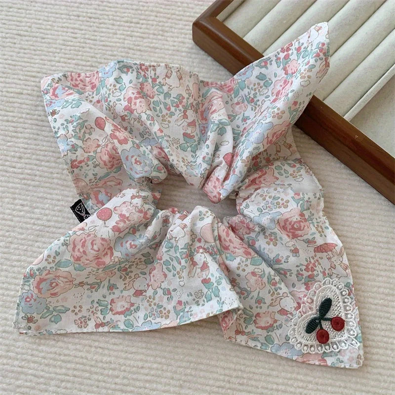 Rustikale Blumenhaarringe | Übergroße Spitzen-Scrunchies | Fairycore Alltags-Haarschmuck für Damen Kaufschwan® Design 2