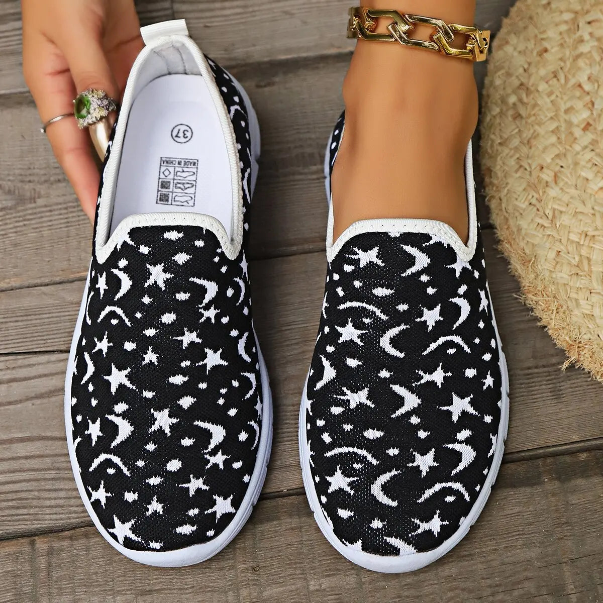 Damen Sportschuhe mit Flacher Sohle – Frühling Runde Zehenform | Bequeme Designer Vulcanized Sneaker für Outdoor & Alltag Kaufschwan® Weiß 38