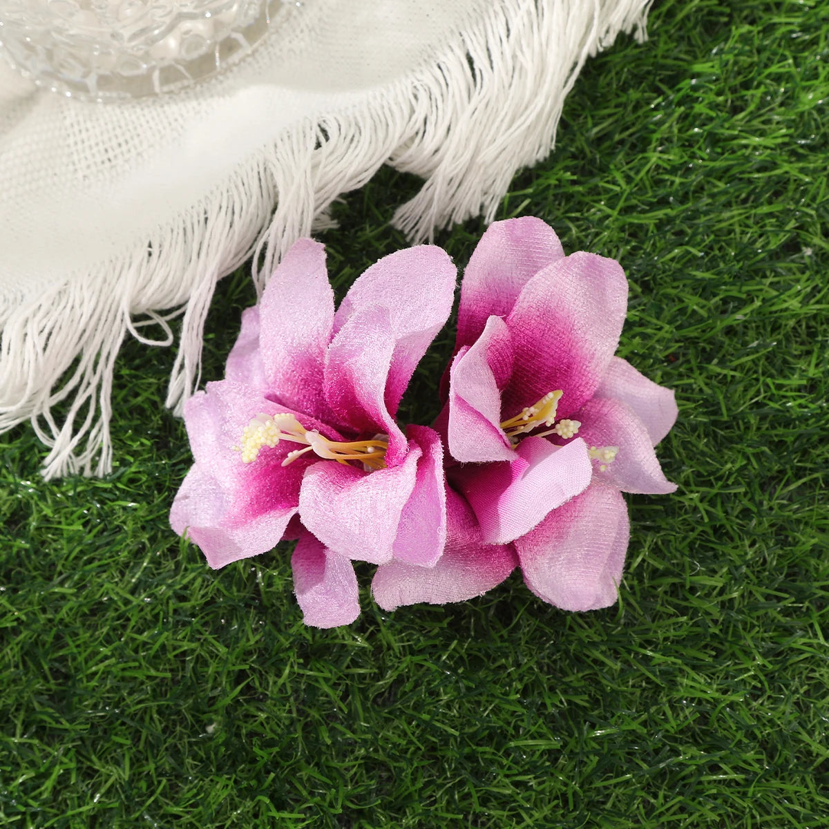 Orchideen-Blumen Haarklammer – Braut & Urlaubs Haaraccessoire Kaufschwan® Abbildung 20