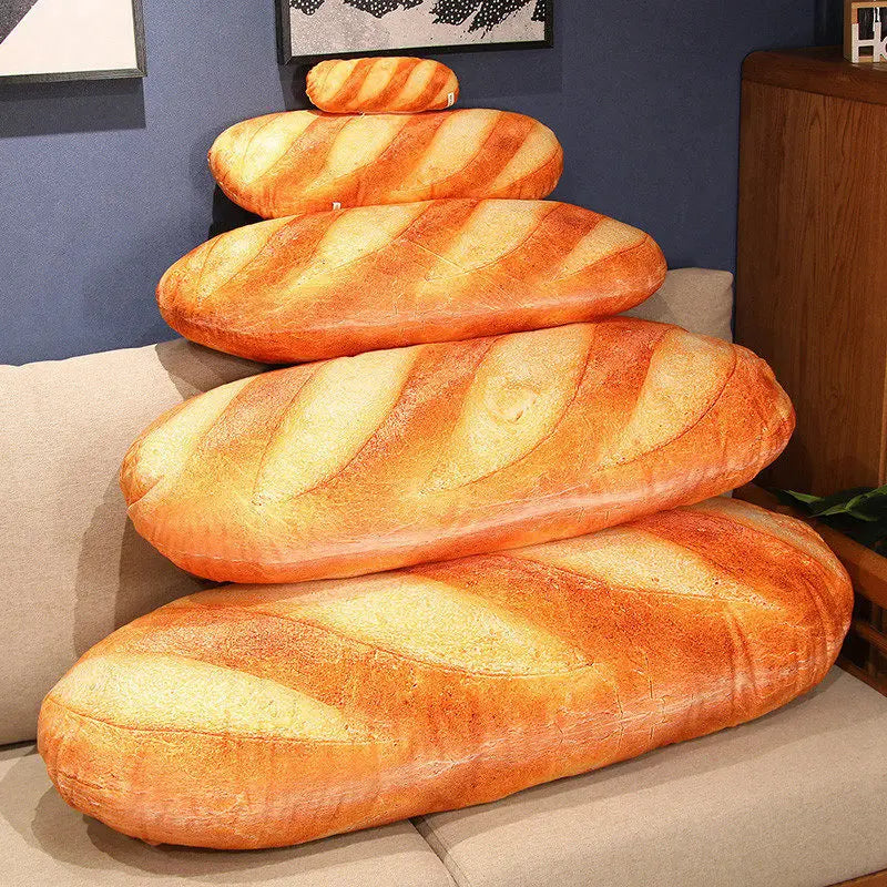 Französisches Baguette Plüschkissen | Weiches Gefülltes Lebensmittel Plüschie | 20-100cm | Partydeko, Schlafbegleiter & Geschenk Kaufschwan®