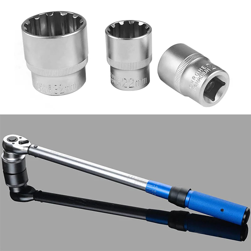 21-teiliges Steckschlüssel Set mit Ratsche 12-Kant Plum Kurz Nuss Tragbares Auto Reparatur Werkzeug