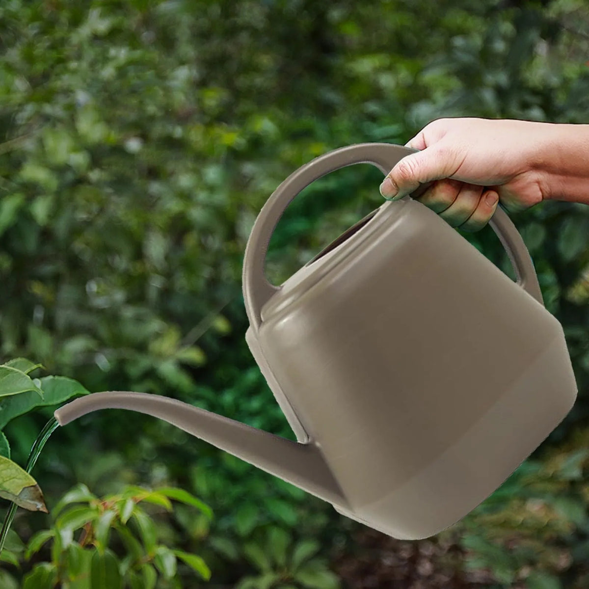 Home Garden 4L Watering Can Long Mouth Large Capacity Plant Sprinkler Garden Tool Lightweight Watering Pot Kaufschwan® Kaffee