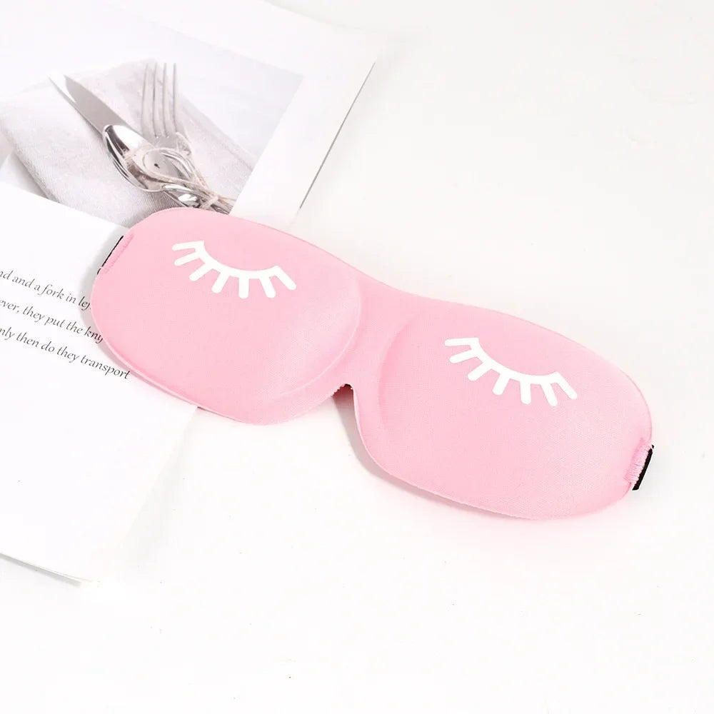 3D Schlafmaske mit Beauty-Wimpern-Design | Schlafmaske | Augenbinde als Schlafhilfe für Reisen, Outdoor & Zuhause Kaufschwan® Rosa