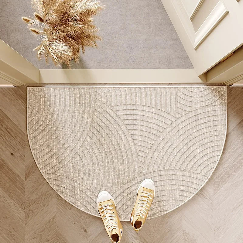 Halbkreis-Fußmatte – Rutschfeste Türmatte für Innen & Außen, Dekorativer Teppich für Eingangsbereich und Wohnzimmer Kaufschwan® Style 5 50x80cm 20x31inch