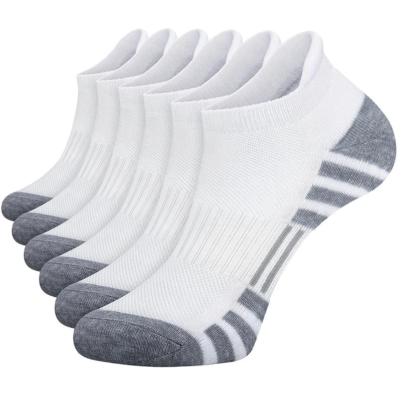 12 Paare Herren Mesh Atmungsaktive Sportsocken | Ganzjahres Einfarbige Kurzsocken Kaufschwan® 6 Paare Weiß Einheitsgröße