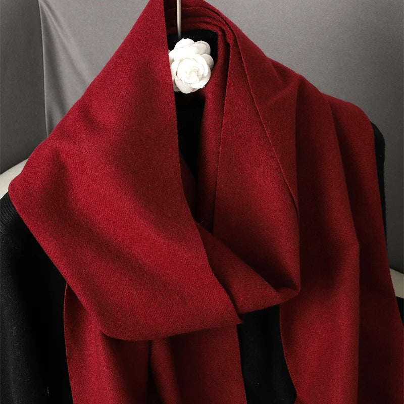 Bunte Winter Schals für Damen | Langer Kaschmir-Optik Wärmeschal | Einfarbig Hijab, Umschlagtuch & Pashmina Kopftuch Kaufschwan®