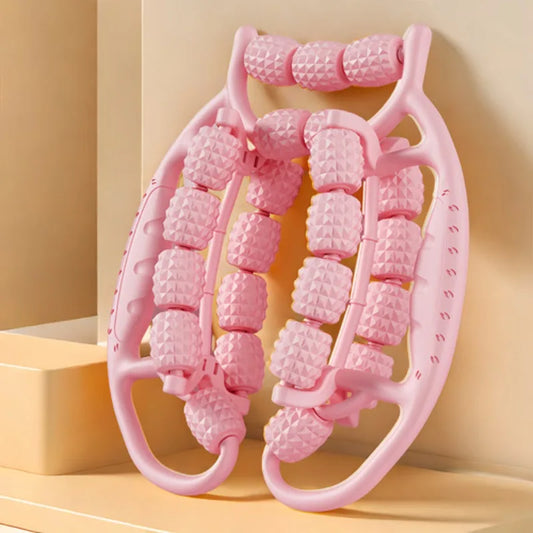 28-Rad-Ringförmiger Bein-Klemm-Massager | Anti-Cellulite & Körper-Slimming-Roller Kaufschwan® Typ4-Rosa