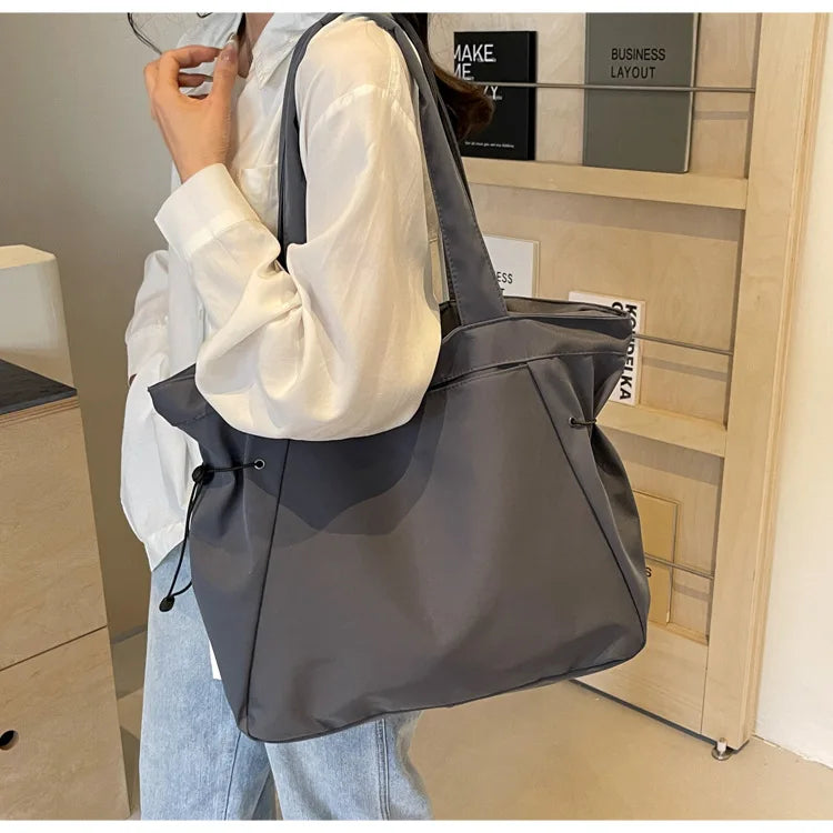 Casual Fashion Tote Bag mit Großer Kapazität – Damen Schultertasche für Reisen & Alltag | Ästhetische Handtasche mit Kordelzug Kaufschwan®