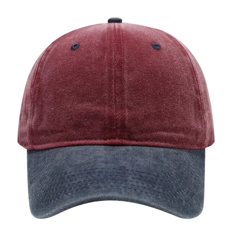 Vintage Washed Baseballkappe | Herren & Damen Farblich Abgestimmte Sonnenkappe | Lässige Snapback Hip Hop Kappe für Frühling & Sommer Kaufschwan®