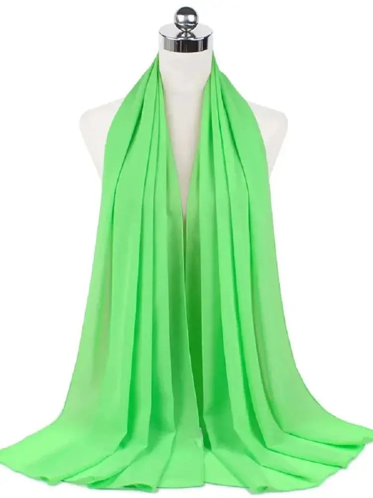 Damen Hijab aus Chiffon – Sofort Tragbares Kopftuch | Einfarbiger Instant Hijab Schal, Arabischer Wrap & Islamischer Schal
