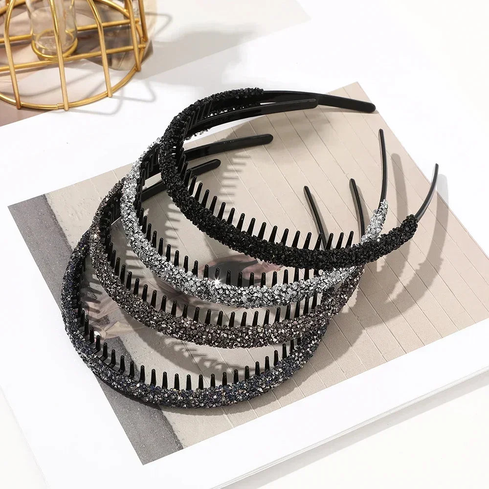 Eleganter Strass-Haarreif mit Antirutsch-Design – Kristall-Haarreif für Damen | Modisches Haaraccessoire Kaufschwan®