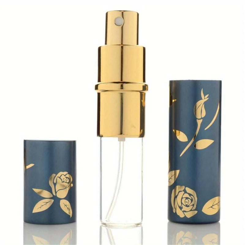 10ml Portable Mini Refillable Perfume Bottle with Scent Pump Metal Aluminum Empty Cosmetic Containers Spray Atomizer Bottle Kaufschwan®