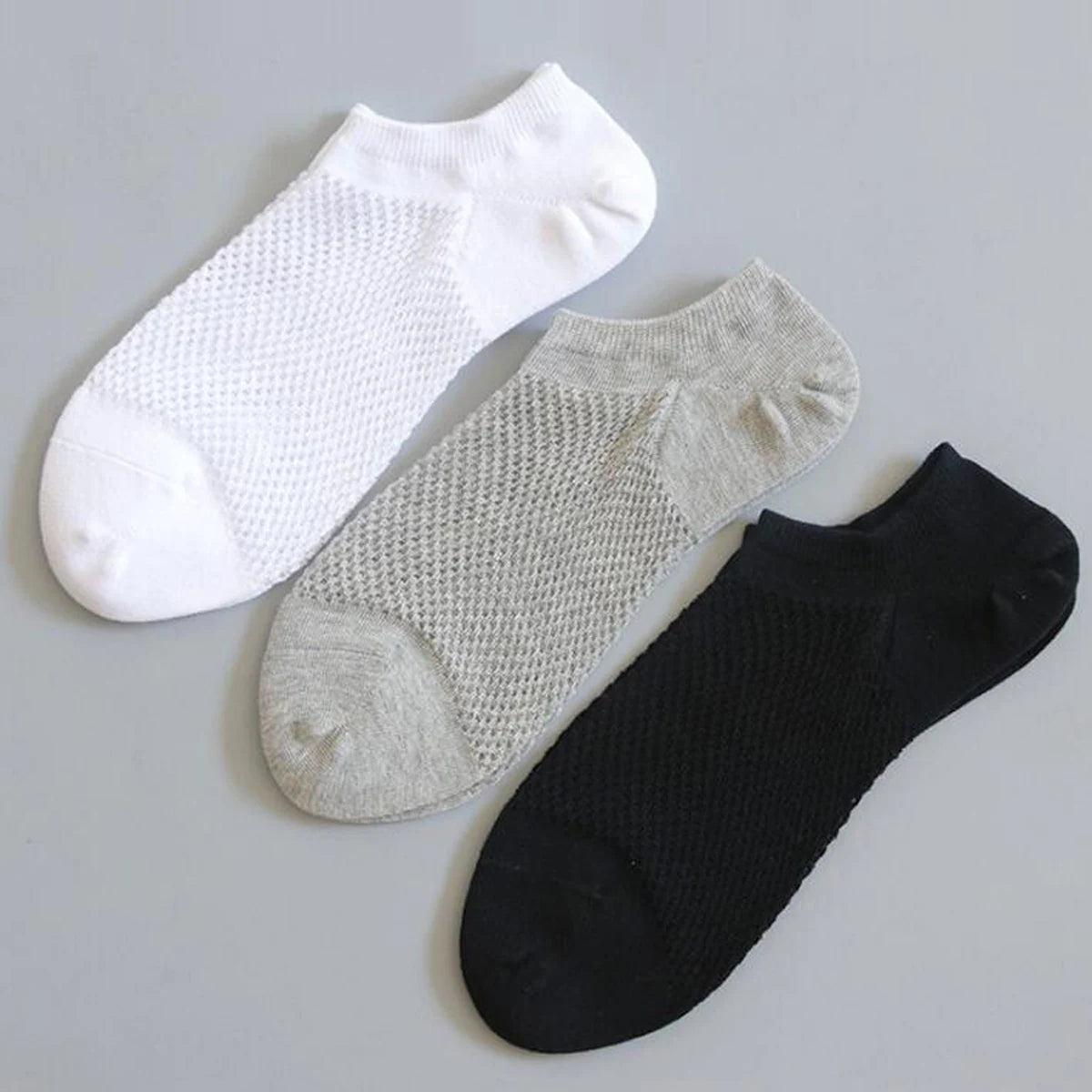 1 Paar Herren Modische Sommer & Herbst Rutschfeste Unsichtbare Baumwoll-Knöchelsocken | Atmungsaktive Haussocken Kaufschwan®