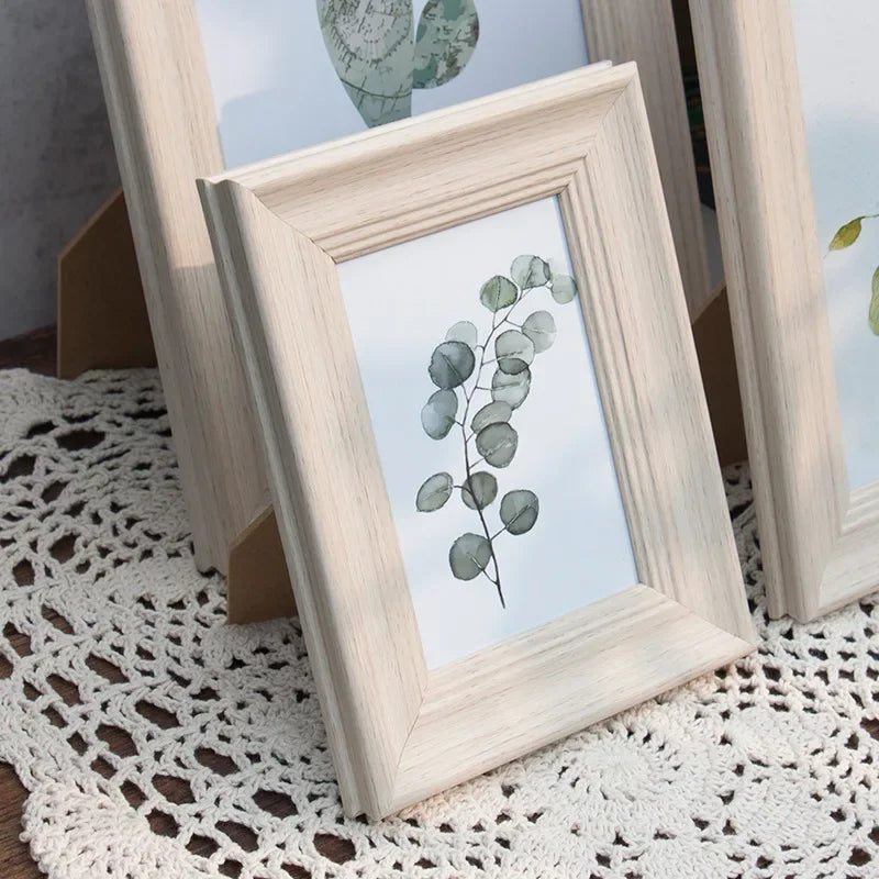 Amerikanischer Stil Bilderrahmen – Premium Tisch Fotorahmen für Zuhause und Büro Kaufschwan® Beige 8.9x12.7cm