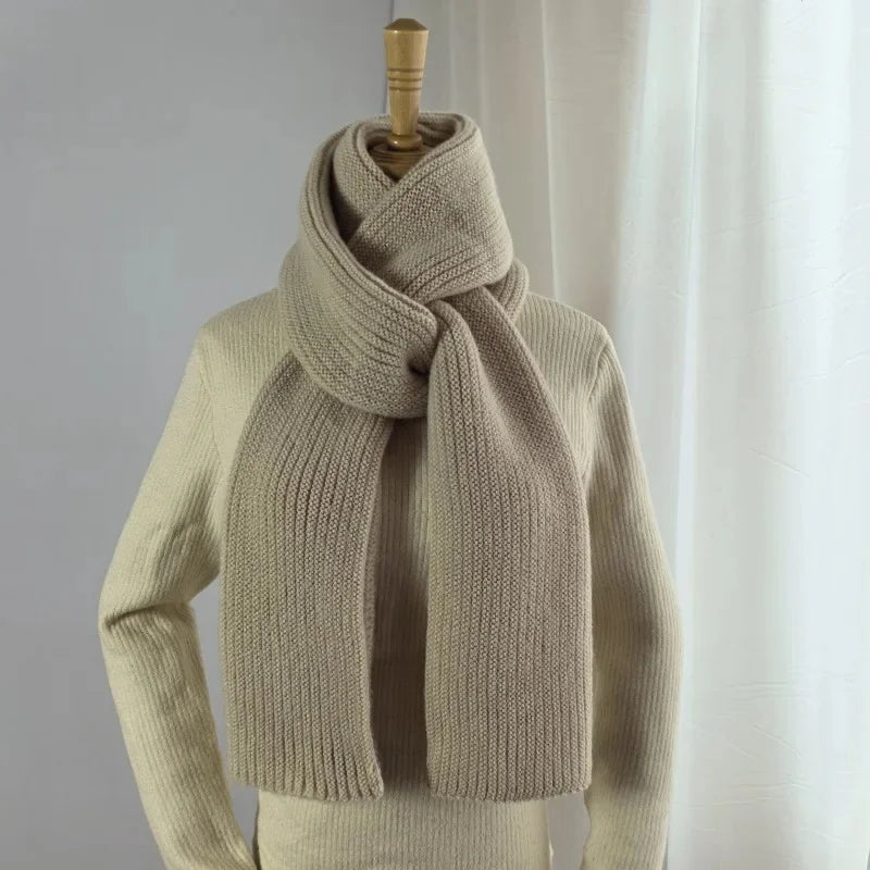 Dicker Strickschal für Herren | Dicker Wollschal | Warm, Vielseitig für Herbst & Winter – Unisex Trendiger Style Kaufschwan® Beige