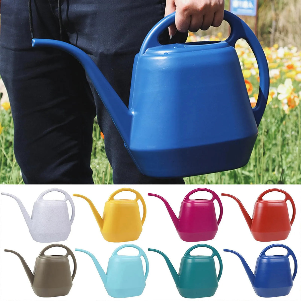 Home Garden 4L Watering Can Long Mouth Large Capacity Plant Sprinkler Garden Tool Lightweight Watering Pot Kaufschwan®