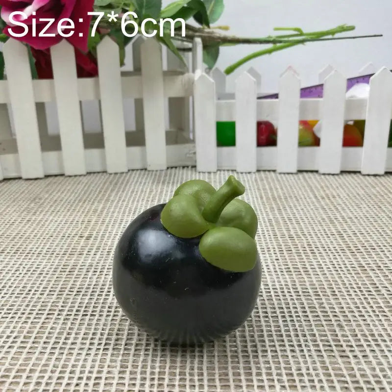 Kunststoff Simulationsfrüchte Set – Künstliche Früchte mit Wassermelone, Apfel, Orange, Birne, Zitrone, Mango, Pfirsich, Traube & Banane Kaufschwan® Mangostane