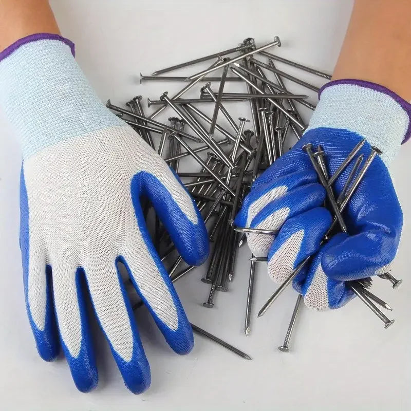 Beschichtete Anti Rutsch Arbeitshandschuhe Atmungsaktiv für Bau Garten Industrie Kaufschwan®