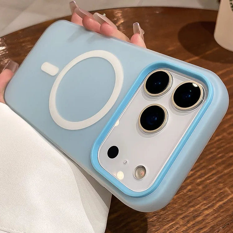 Hochwertige 2-in-1 MagSafe-Magnethülle für iPhone 18 Pro & iPhone 18 Pro Max – Stoßfeste Flüssigsilikon-Schutzhülle Kaufschwan® Blau iPhone 18 Pro