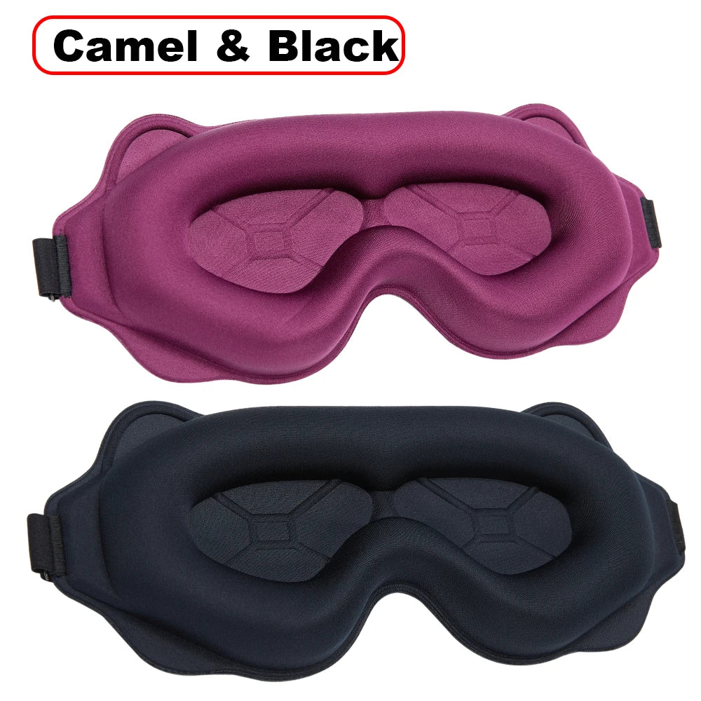 Schlafmaske Augenklappe | Leichte Reise-Augenmaske | Tragbare 3D Schlafmaske für Nacht & Entspannung Kaufschwan® Schwarz und Duroc