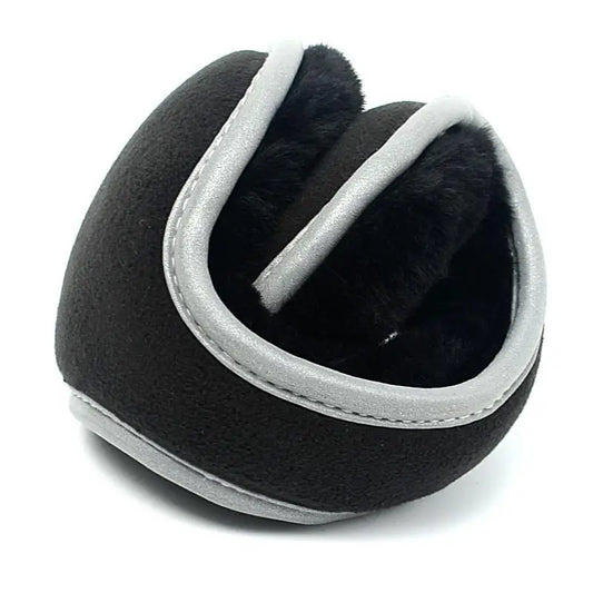 Unisex Faltbare Reflektierende Winter Ohrwärmer – Damen & Herren Warme Earmuffs mit Reflektorband für Outdoor-Sicherheit Kaufschwan® Schwarz