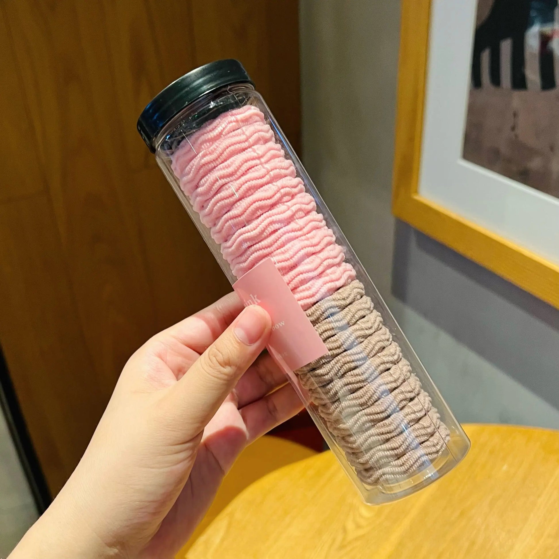 20 Stück Hoch-Elastische Haargummis | Modische Sport-Haarschlaufen | Ganzjahres-Pferdeschwanzhalter für Damen & Mädchen Kaufschwan® 20er Set Rosa 20 In One Bucket