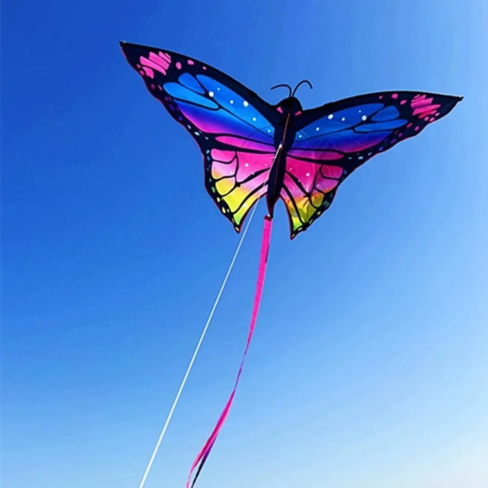 Bunter 3D-Schmetterlingsdrachen – Einfach zu Fliegender Kinderdrachen für Garten, Park und Freizeit im Freien Kaufschwan®