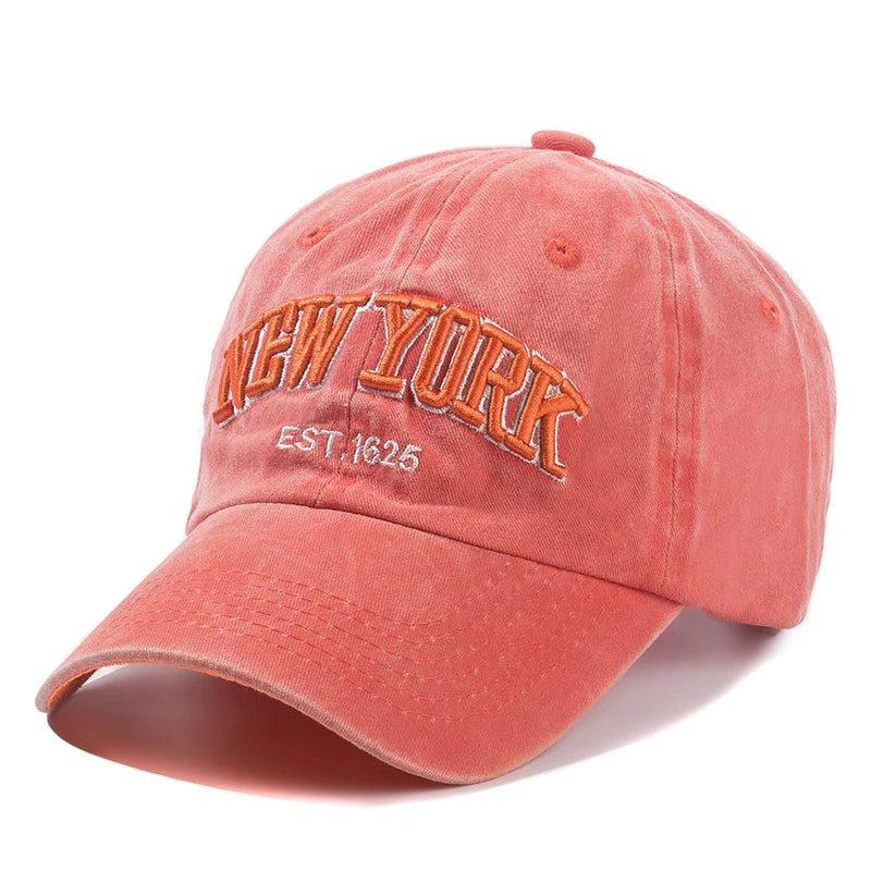 2025 New York Washed Cotton Cap | Herren & Damen Snapback Baseballkappe | Sonnenschutz Dad Hat | Outdoor Freizeitkappe Kaufschwan®