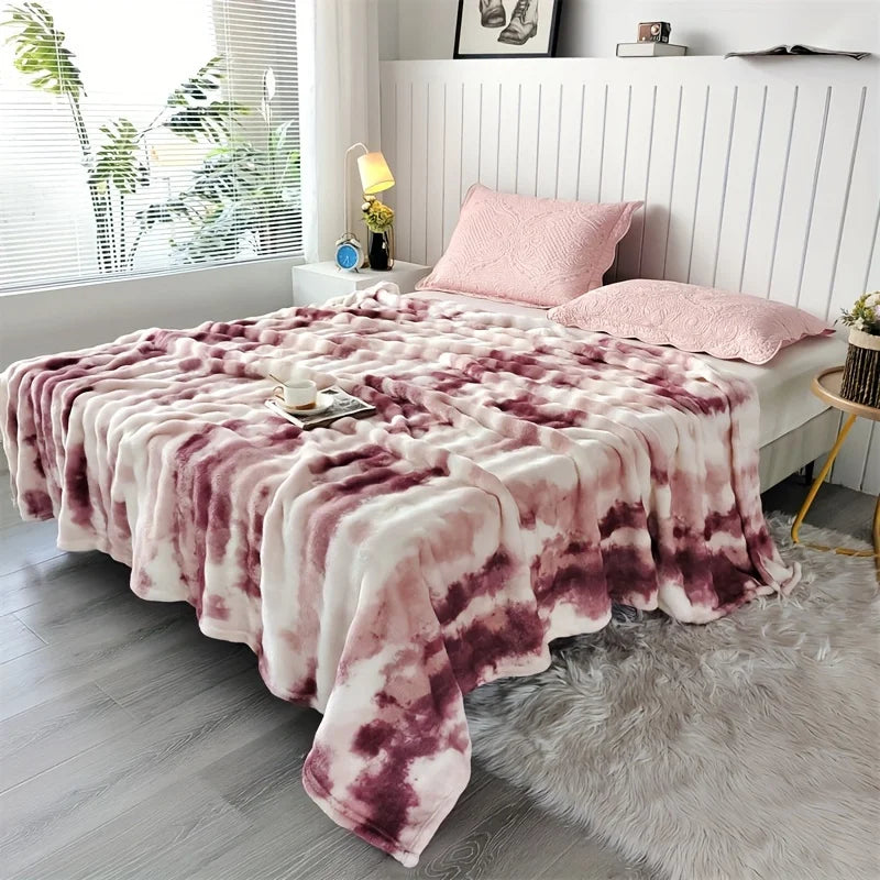 Luxuriöse Kunstkaninchenfell Decke – Weicher, dicker und warmer Überwurf für alle Jahreszeiten, vielseitig für Sofa, Schal, Reisen & Geschenk Kaufschwan® Burgunder 200x230cm