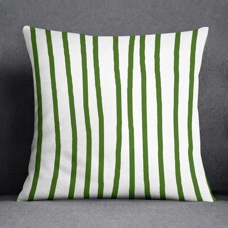 Dekokissenbezug mit Grünem Blattmuster | Sofakissen & Bettkissenhülle | Natur-inspirierte Wohn- & Schlafzimmerdeko Kaufschwan® Design 7 40x40cm