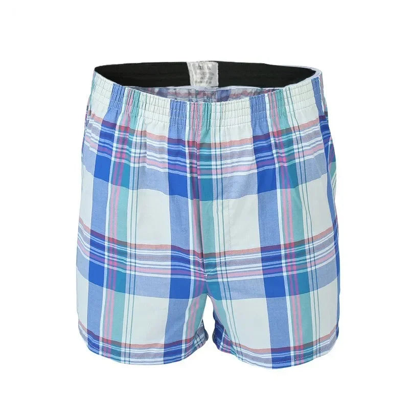5er-Pack Herren Boxershorts aus Baumwolle | Klassisches Karomuster, Lockerer Oversize-Schnitt, Atmungsaktive Unterwäsche Kaufschwan®
