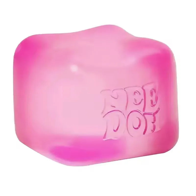 Quallen- & Würfel-Squishy – Weiches Jelly-Knautsch-, Fidget- & Sensorikspielzeug zum Stressabbau für Kinder und Erwachsene Kaufschwan® Würfel - Pink