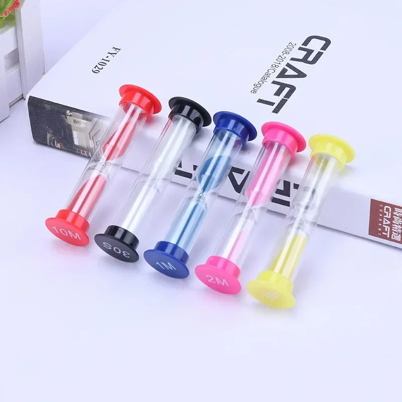 Bunte Kunststoff Sanduhr – Dekorativer Kinder Timer für Zuhause, Kindergarten & Garten