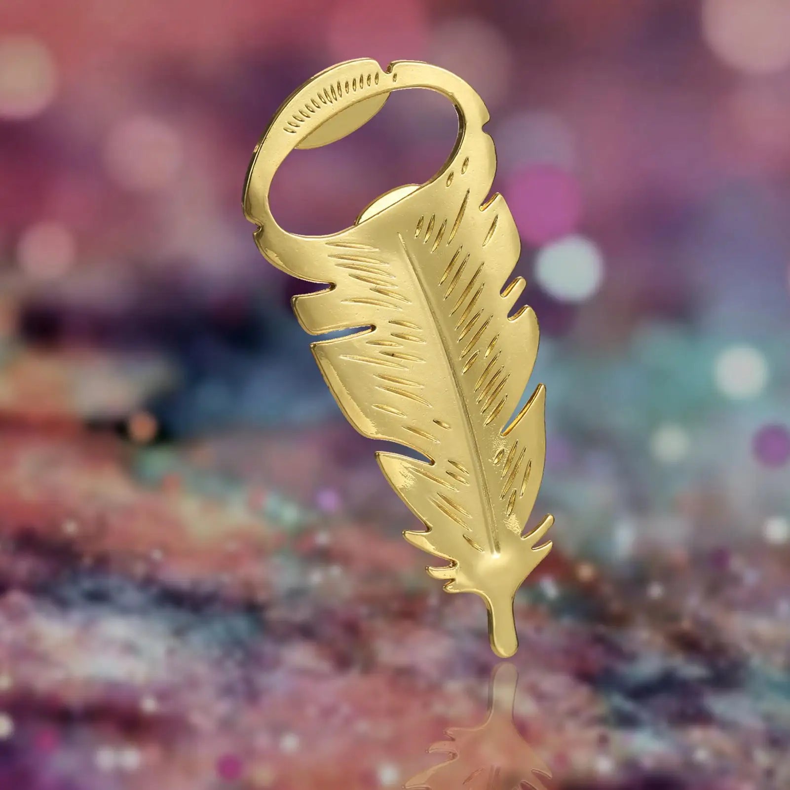 Gold Feder Flaschenöffner – Metall Bieröffner Multifunktionales Werkzeug Kaufschwan®