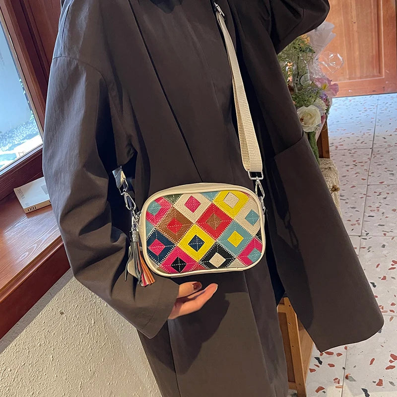 Kleine Bunte Ledertasche – Luxus Damen Handtasche, Crossbody & Schultertasche in Hochwertiger Verarbeitung