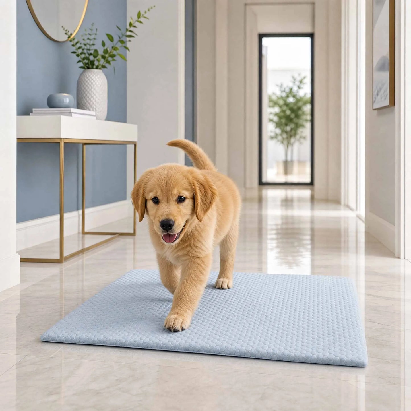 Sommer Kühlmatte für Haustiere - Dicke Atmungsaktive Schlafmatte aus Eisseide für Hunde, Katzen und Große Haustiere Kaufschwan®