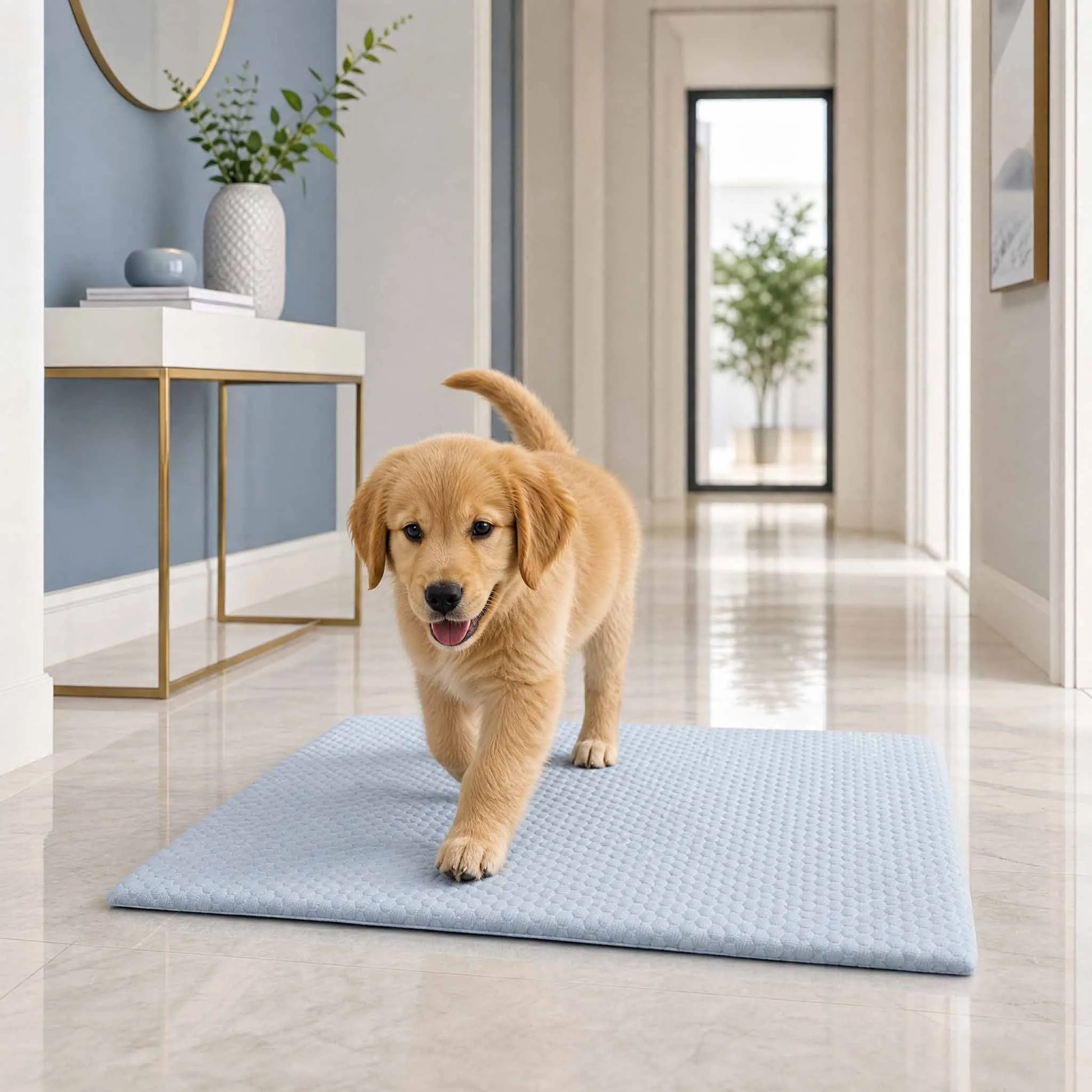 Sommer Kühlmatte für Haustiere - Dicke Atmungsaktive Schlafmatte aus Eisseide für Hunde, Katzen und Große Haustiere Kaufschwan®