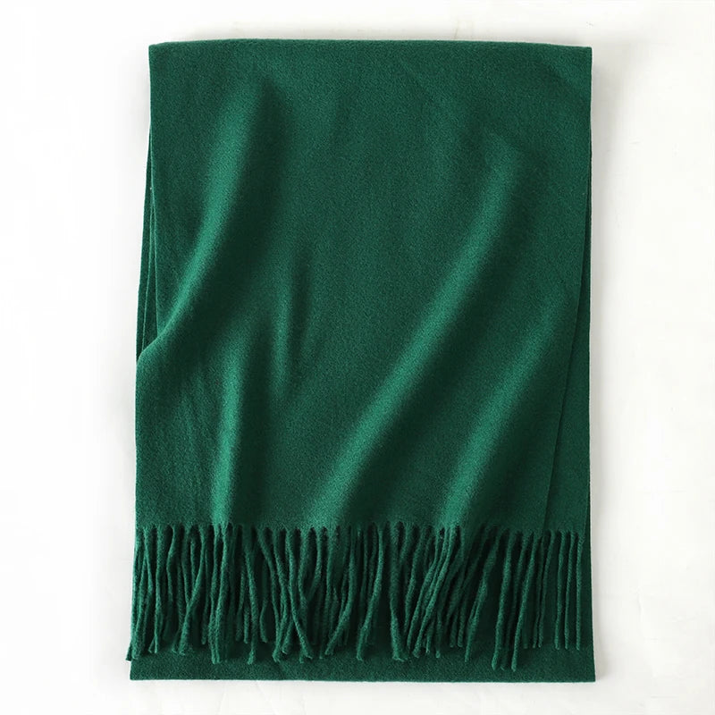 Bunte Winter Schals für Damen | Langer Kaschmir-Optik Wärmeschal | Einfarbig Hijab, Umschlagtuch & Pashmina Kopftuch Kaufschwan®