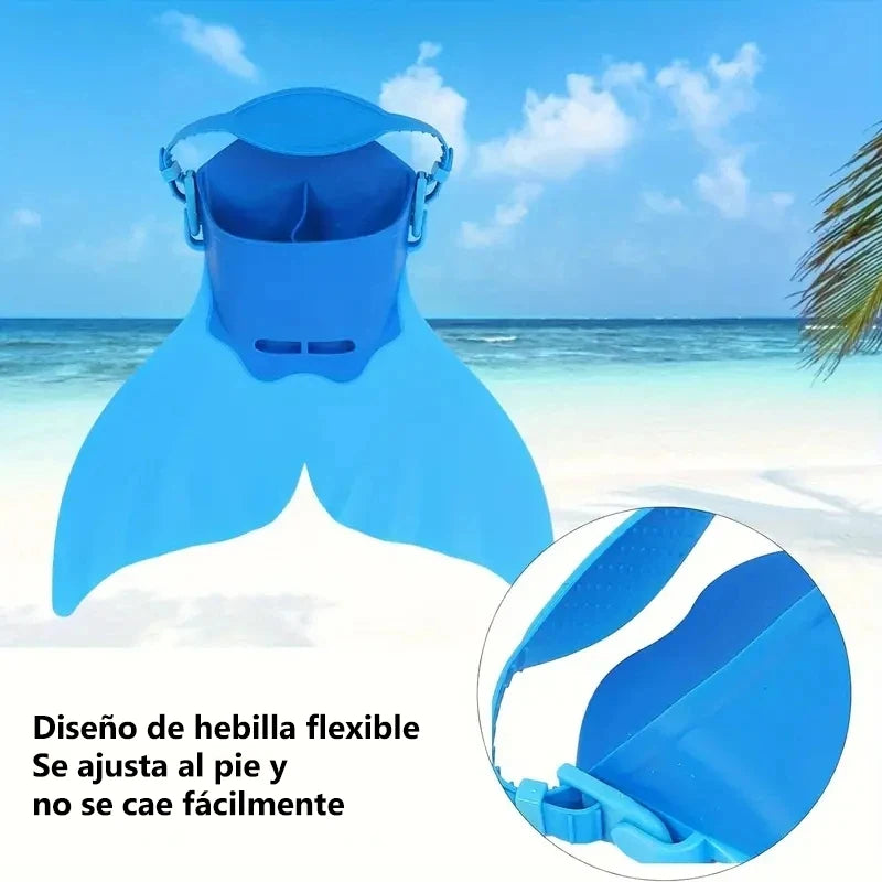 Kinder Meerjungfrau Monoflosse | Pinke Trainingsflosse | Membranflossen für Pool, Tauchen & Strandspaß Kaufschwan®