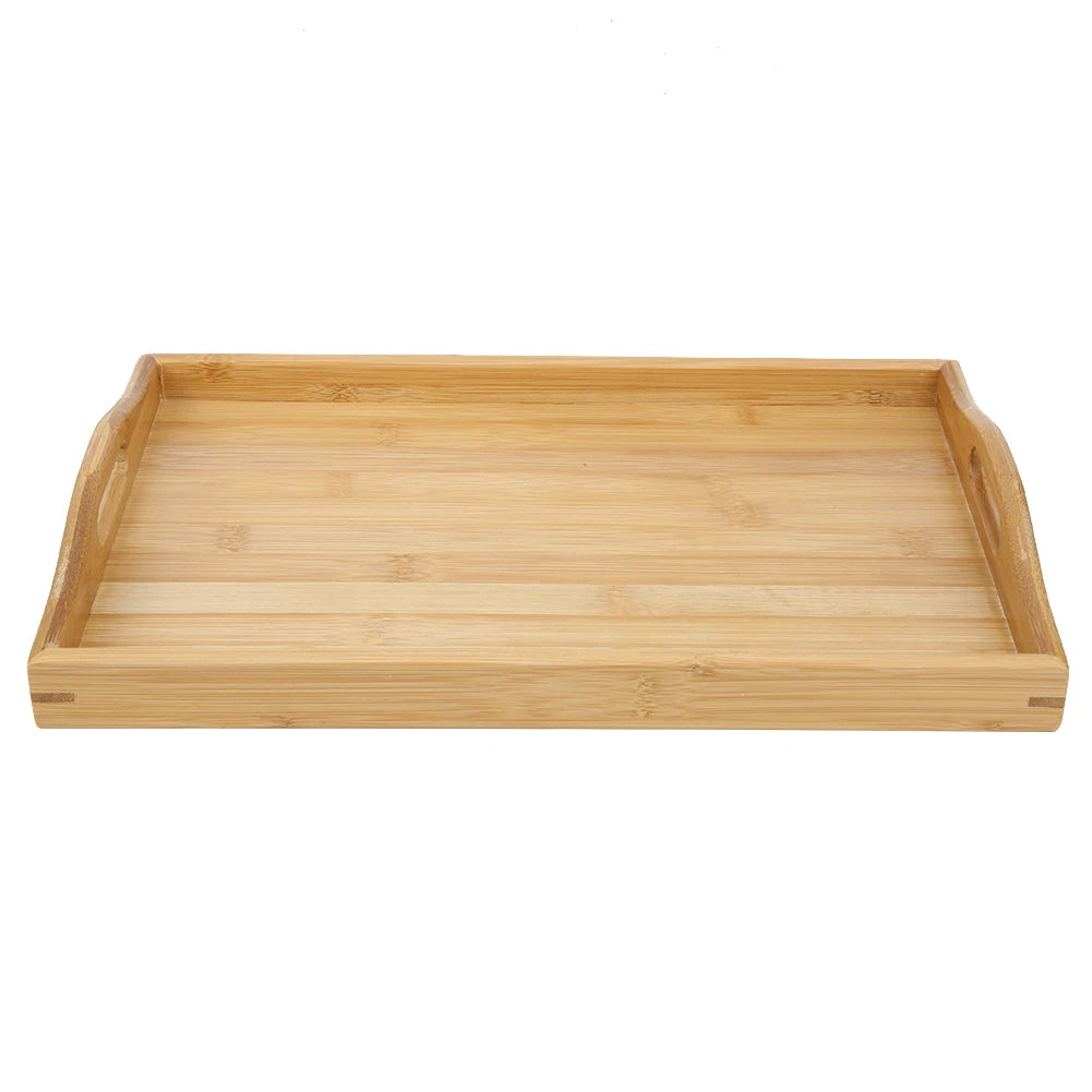 Bambus Tee-Tablett 38×25×5cm – Chinesisches Tee-Serviertablett für Teetassen, Multifunktionales Serviertablett für Zuhause & Gastronomie