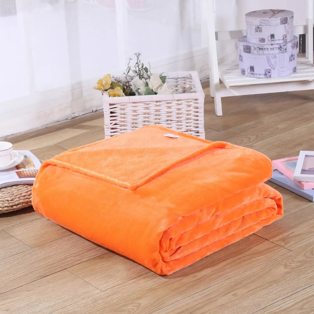 Korallfleece Flanell Decke – Weiche, warme und leichte Bettdecke, Sofabezug, Einfarbig Blau & Rosa Kariert Kunstpelz Kaufschwan®