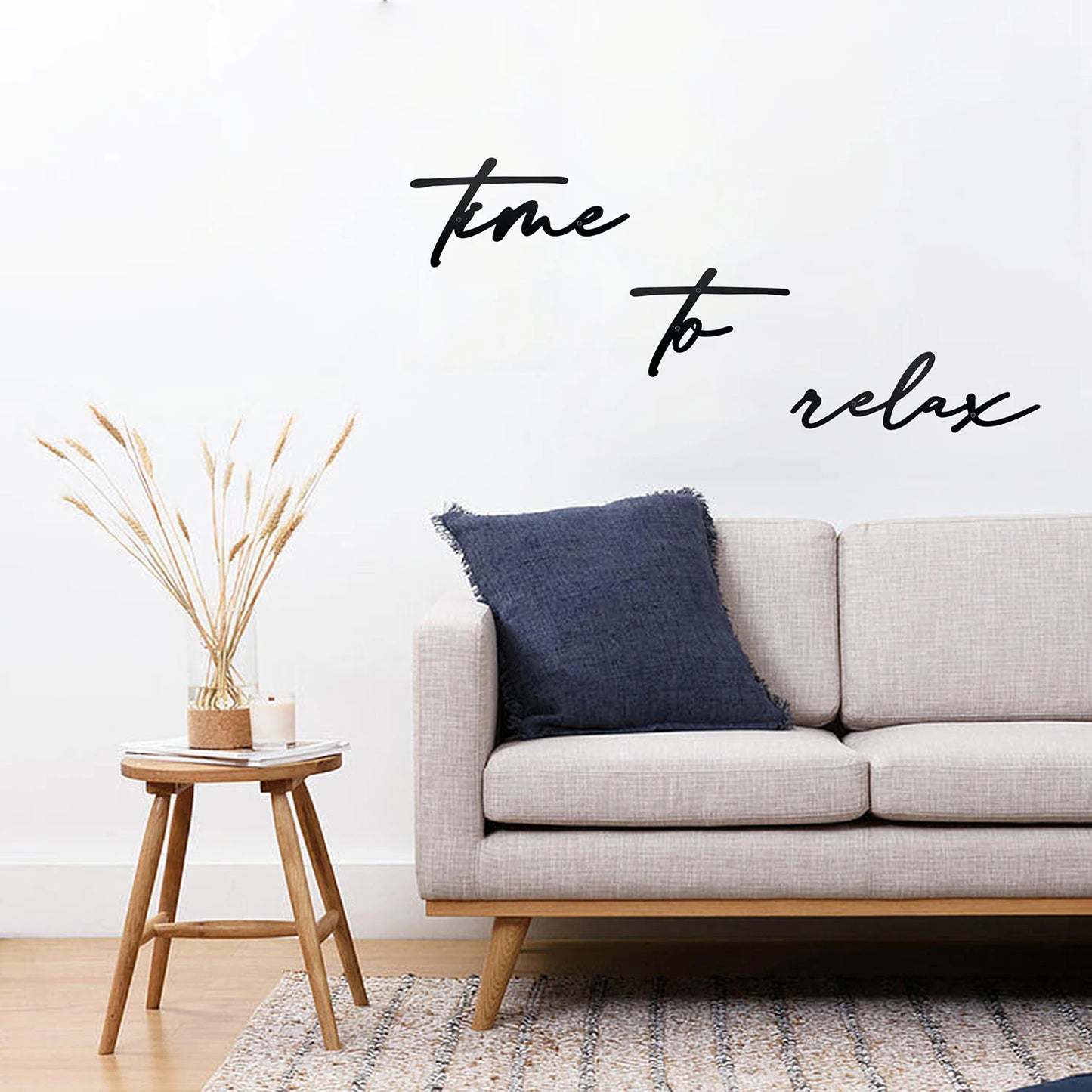 Time to Relax Metall Wanddeko – Schwarzes Landhaus Badezimmer Schild Kaufschwan®