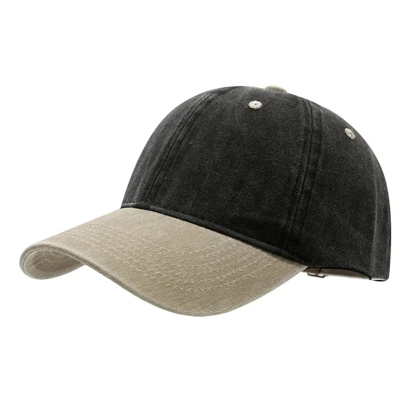 Vintage Washed Baseballkappe | Herren & Damen Farblich Abgestimmte Baseballcap | Lässige Snapback Hip Hop Baseballcap für Frühling & Sommer