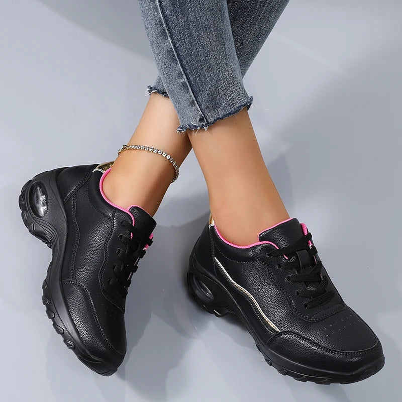 Damen Plateau-Sneaker – Designer Luxus Schuhe | Chunky Wedges Sportschuhe für Freizeit, Wandern & Alltag Kaufschwan®