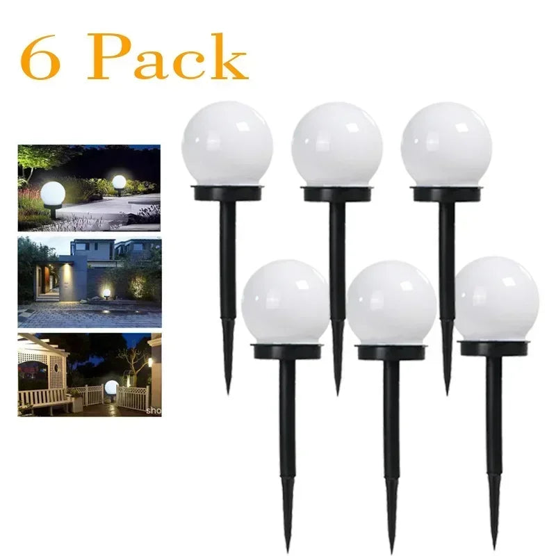 Solar LED Gartenlichter Kaltweiß – Wasserdichte Kugelleuchten für Garten, Hof, Weg & Rasen Kaufschwan® 6er Set